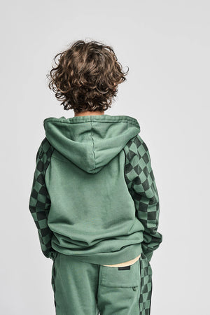 MNSTRKIDS- RACEALLDAY ZIP HOOD (mid green)