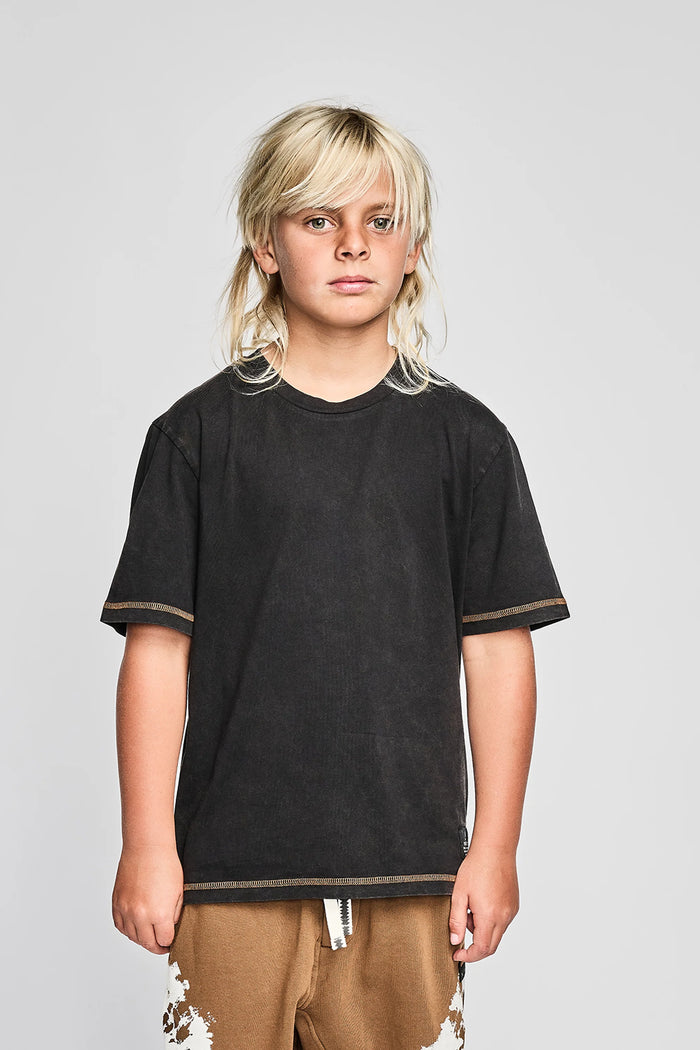 MNSTRKIDS- COVERBOX TEE (washed black)