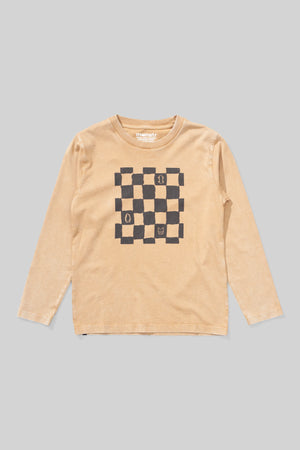 MNSTRKIDS- CHECKPLAY LS TEE (mineral tan)