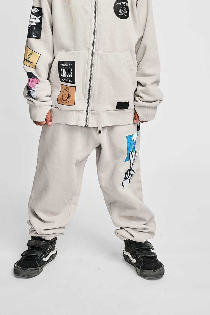 MNSTRKIDS- BADGER PANT (light grey)