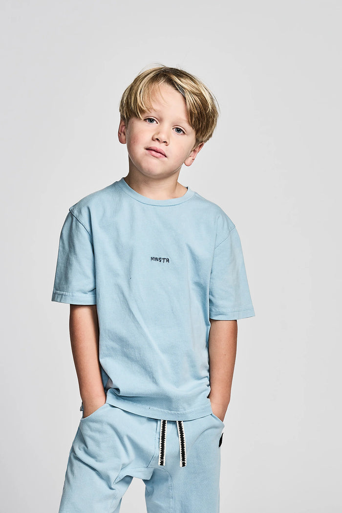 munstrkids- BOX LOGO TEE (sky blue)