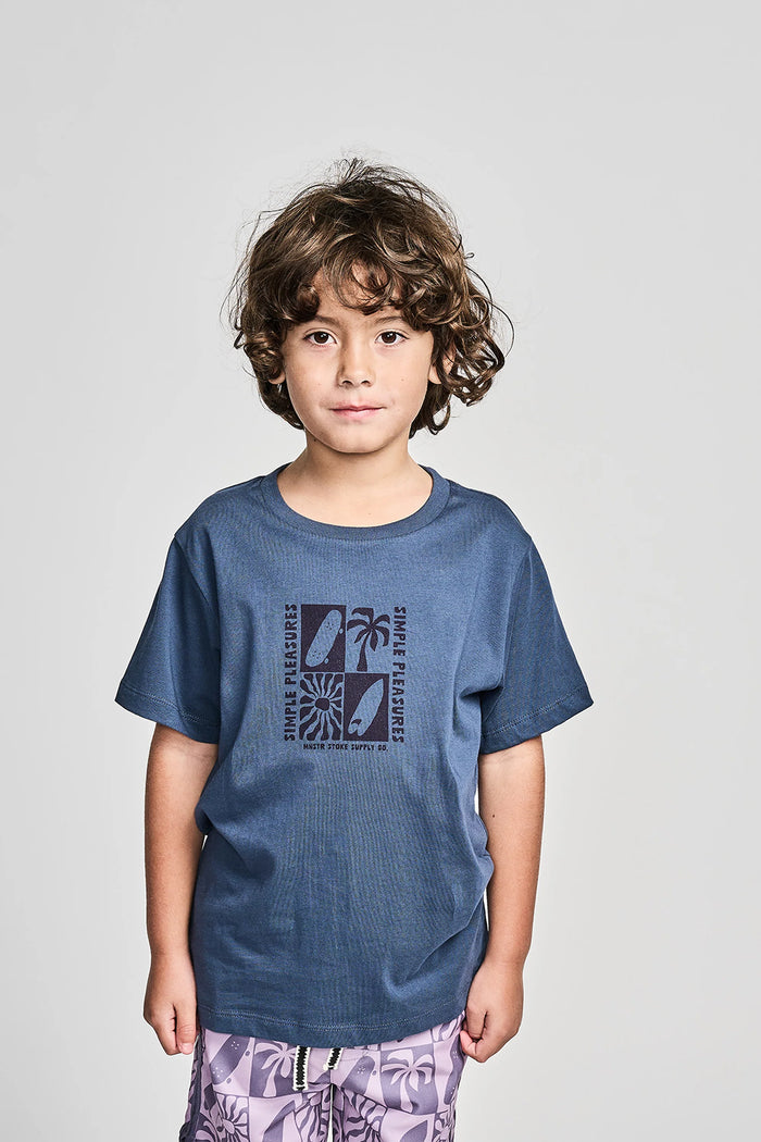 munstrkids- SIMPLE STUFF TEE (DK denim)