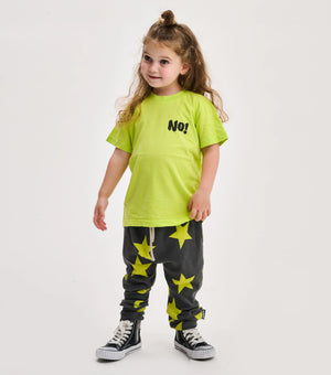 nununu- Star Baggy Pants (graphite/lime)