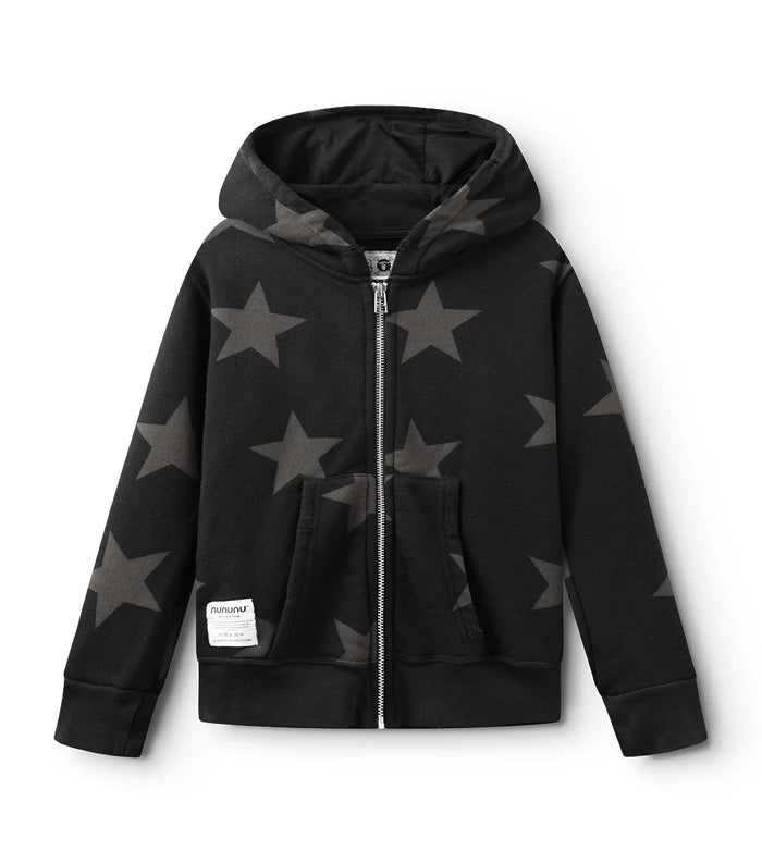 nununu-Star Zip Hoodie (black)
