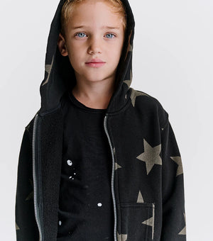 nununu-Star Zip Hoodie (black)