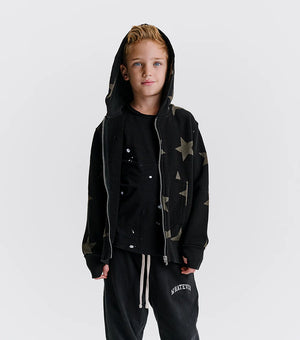 nununu-Star Zip Hoodie (black)