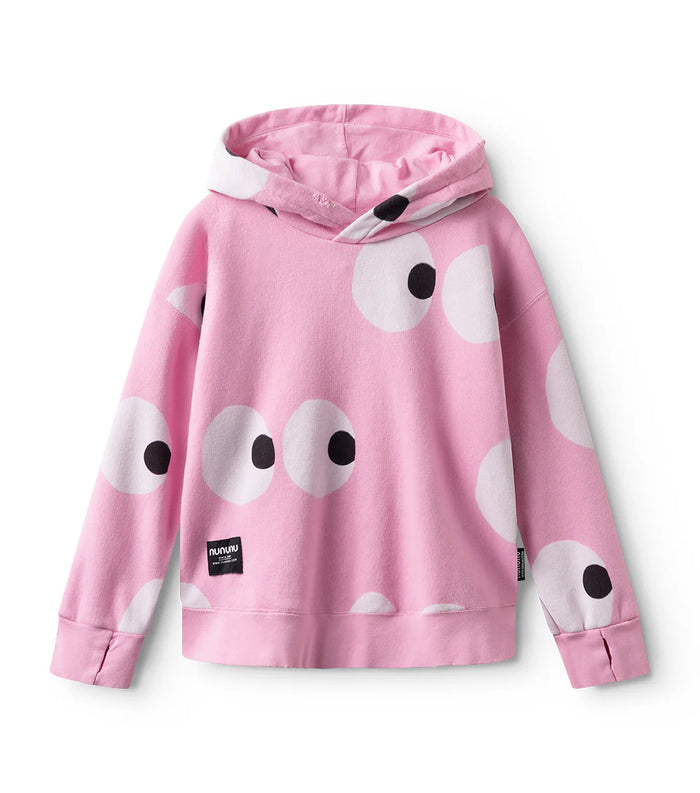 nununu- side eyes hoodie (super pink)