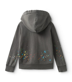 nununu- splash of color zip hoodie (graphite)