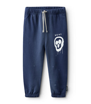 nununu- droopy skull sweatpants (indigo)