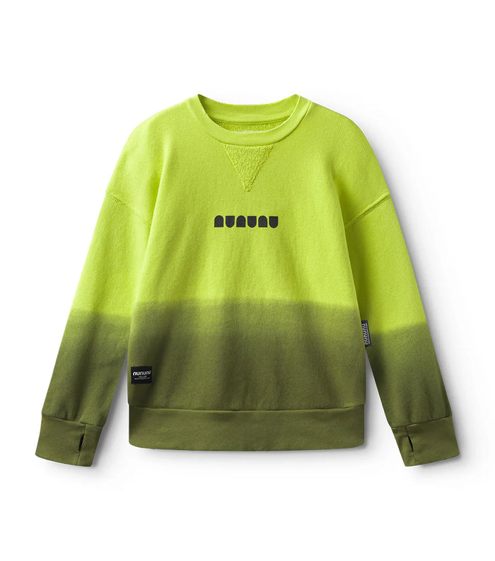 nununu- ombre sweatshirt (hot lime)