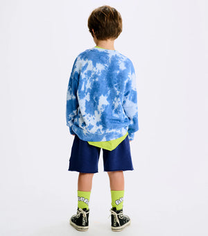 nununu- mega tie dye sweatshirt (indigo)
