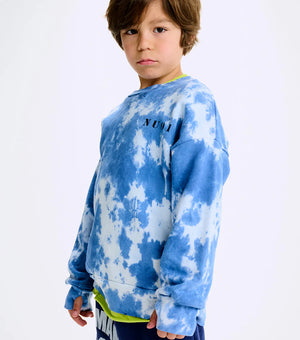 nununu- mega tie dye sweatshirt (indigo)