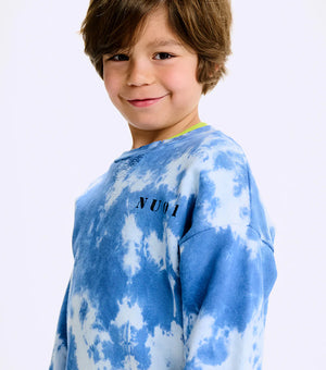 nununu- mega tie dye sweatshirt (indigo)