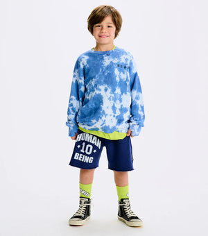 nununu- mega tie dye sweatshirt (indigo)