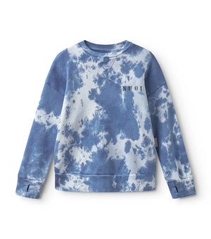 nununu- mega tie dye sweatshirt (indigo)
