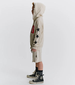 nununu-split zip hoodie (smokey natural)