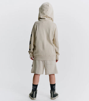 nununu-split zip hoodie (smokey natural)