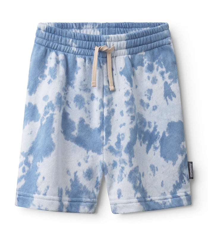 nununu- mega tie dye sweatshorts (indigo)