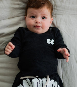 nununu- side eye baby set (black)