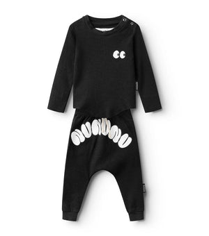 nununu- side eye baby set (black)