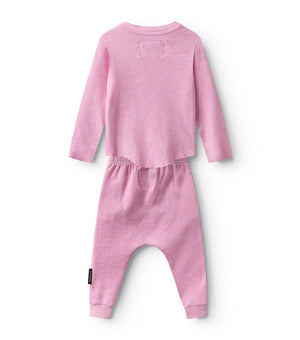 nununu- side eye baby set (super pink)