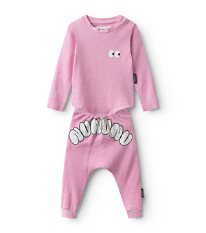 nununu- side eye baby set (super pink)