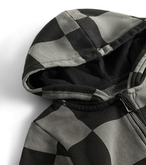 nununu- checkmate hooded overall (graphite)