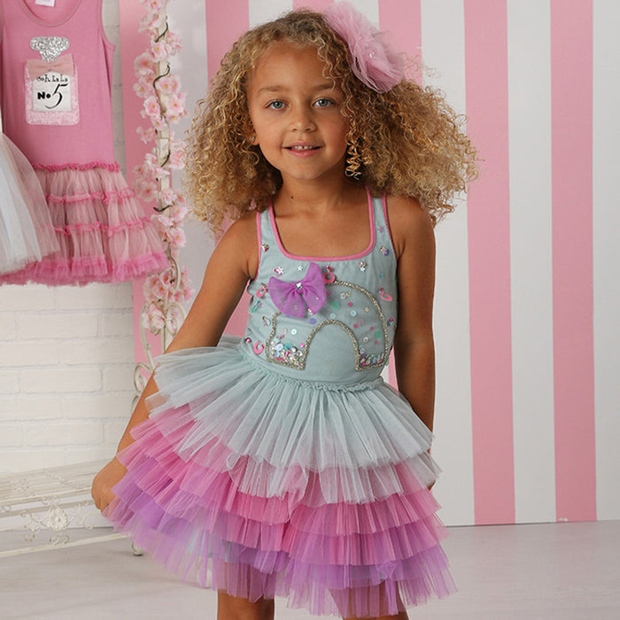 Ooh! La, La! Couture- Rainbow Dress (Sky/Candy & Pink/Violet)