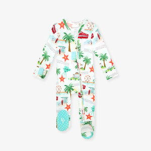 Posh Peanut- Posh Los Angeles Footie Zippered One Piece