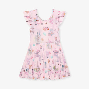 Posh Peanut- Posh Paris Tie Back Ruffled Twirl Dress