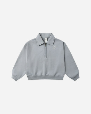 RYLEE+CRU- Quarter Zip Sweatshirt & Hailey Sweat pant Set || Dusty Blue