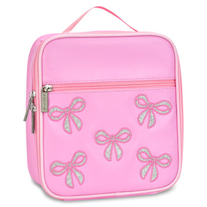 iscream- Pink Glitter Bows Lunch Tote