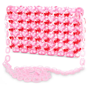 iscream- Pink Hearts Beaded Crossbody Bag