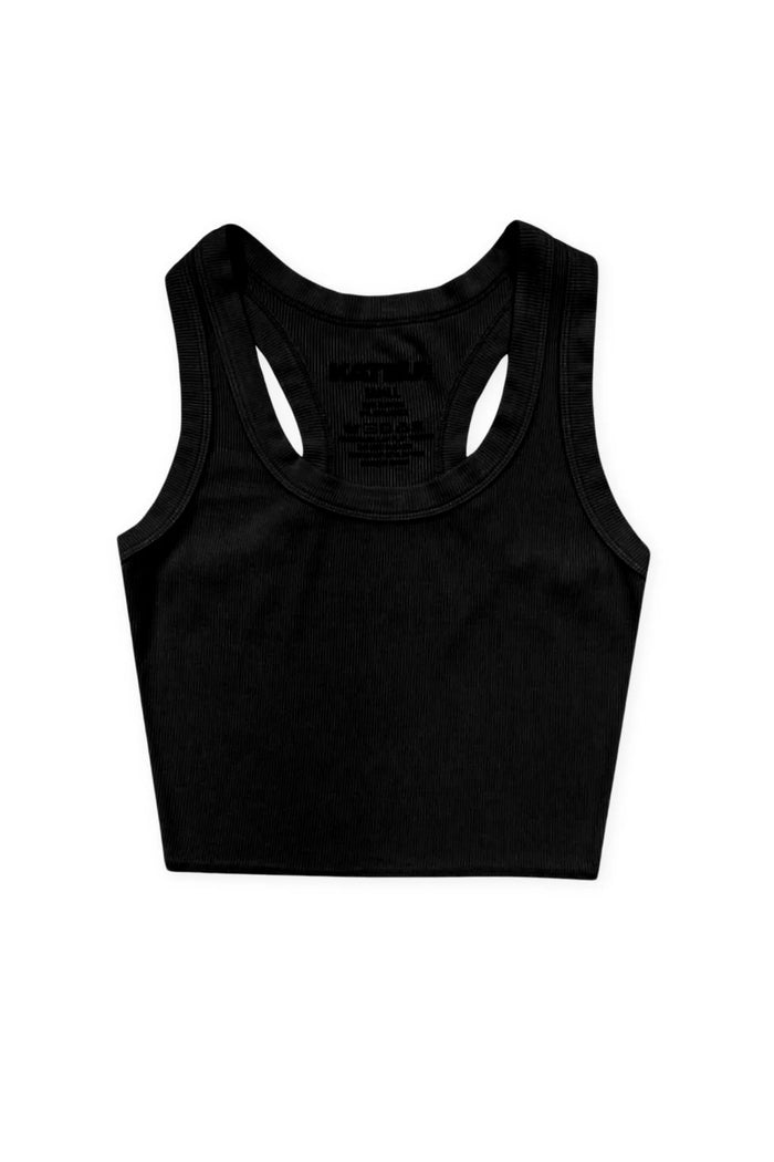 KATIEJ NYC- TWEEN LIVI RIBBED TANK BLACK