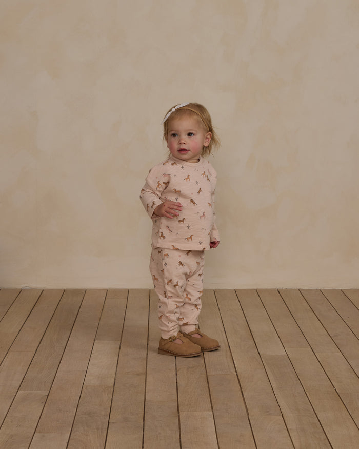 RYLEE & CRU- Horses Long Sleeve Tee & Pant Set