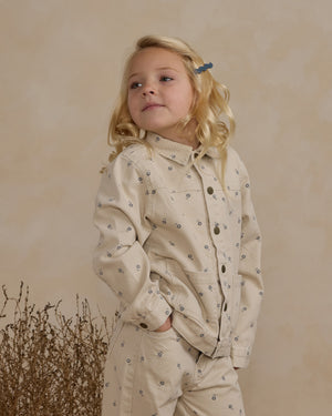 RYLEE & CRU- Blue Daisy Denim Chore Coat