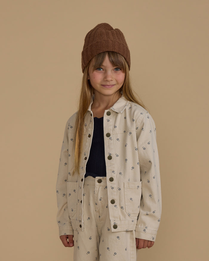 RYLEE & CRU- Blue Daisy Denim Chore Coat