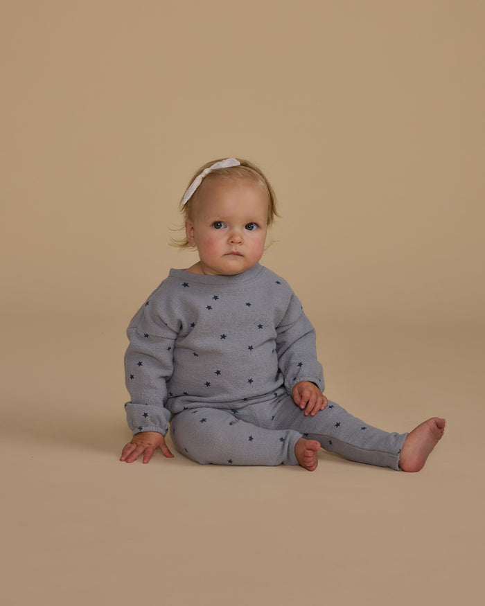 RYLEE & CRU- Blue Stars Spongey Knit Set