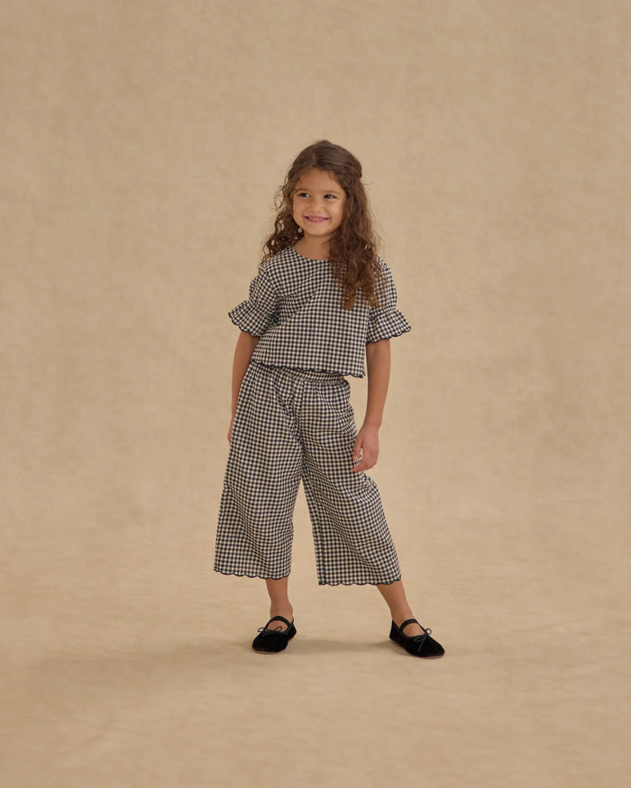 RYLEE+CRU- Wide Leg Pant || Black Gingham