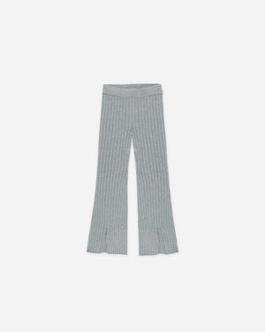 Rylee+Cru-  Long Sleeve Knit Button Top & Flare Knit Pant || Dusty Blue Set