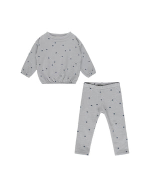 RYLEE & CRU- Blue Stars Spongey Knit Set