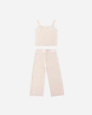 RYLEE + CRU- Knit Lounge Set Heathered Petal