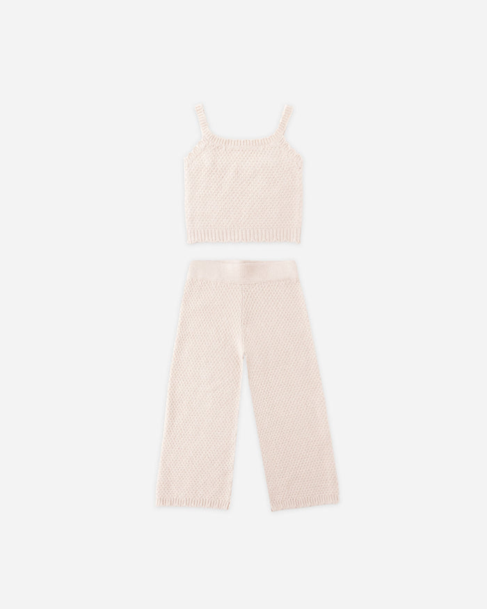 RYLEE + CRU- Knit Lounge Set Heathered Petal