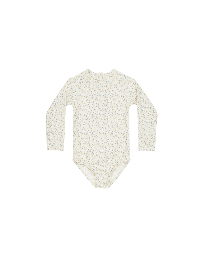 RYLEE + CRU- Lemons Delphine Rashguard One-Piece