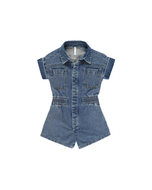 RYLEE & CRU- Indigo Utility Romper