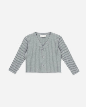 Rylee+Cru-  Long Sleeve Knit Button Top & Flare Knit Pant || Dusty Blue Set