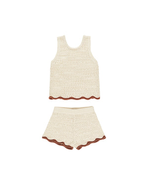 RYLEE + CRU- Blue Stripe Crochet Set