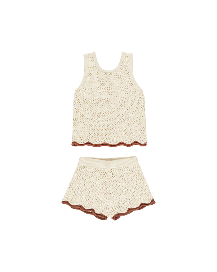 RYLEE + CRU- Blue Stripe Crochet Set