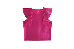 MIA NEW YORK- Flutter Top Pink