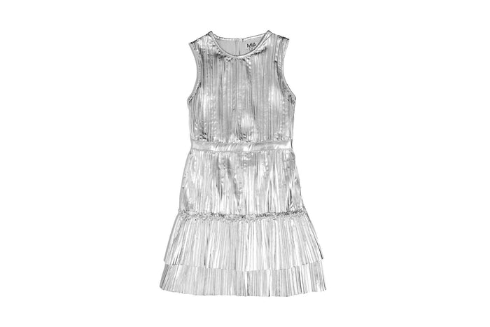 MIA NEW YORK- Double Ruffle Dress (silver)